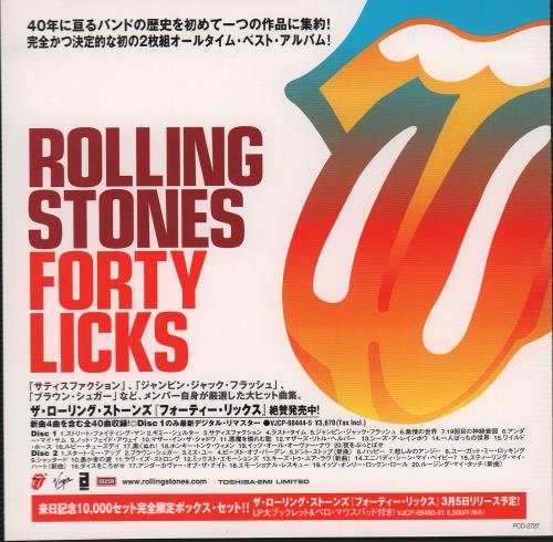 The Rolling Stones Welcome To Japan Licks - Licks Japan Tour 2003 Sampler CD album (CDLP) Japanese ROLCDWE255019