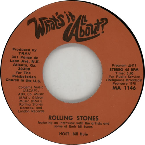 The Rolling Stones What's It All About? 7" vinyl single (7 inch record / 45) US ROL07WH97086
