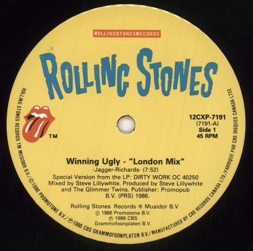 The Rolling Stones Winning Ugly 12" vinyl single (12 inch record / Maxi-single) Canadian ROL12WI72227