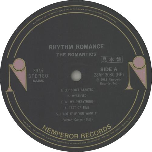 The Romantics Rhythm Romance + Obi vinyl LP album (LP record) Japanese RO6LPRH648014