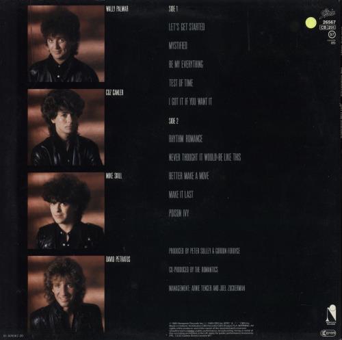 The Romantics Rhythm Romance vinyl LP album (LP record) Dutch RO6LPRH772347