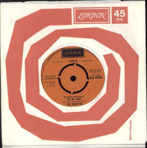 The Ronettes Be My Baby 7" vinyl single (7 inch record / 45) UK RON07BE576115