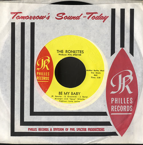 The Ronettes Be My Baby 7" vinyl single (7 inch record / 45) US RON07BE593056