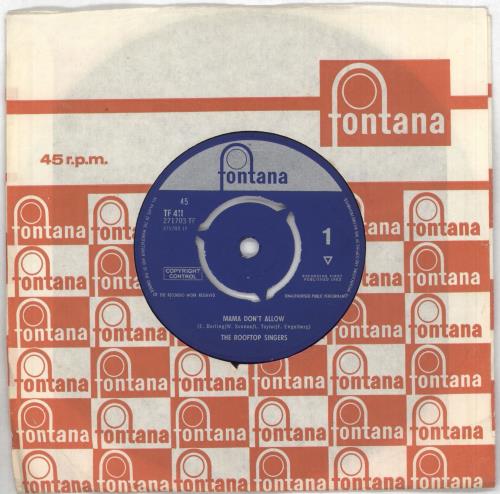 The Rooftop Singers Mama Don't Allow 7" vinyl single (7 inch record / 45) UK UK707MA604225