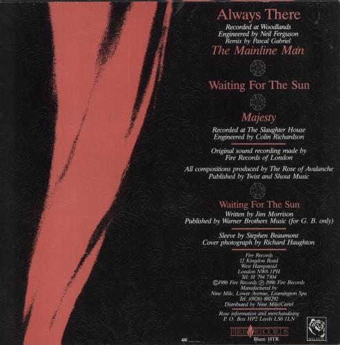 The Rose Of Avalanche Always There (The Mainline Mix) - Embossed Sleeve 12" vinyl single (12 inch record / Maxi-single) UK TJJ12AL366831