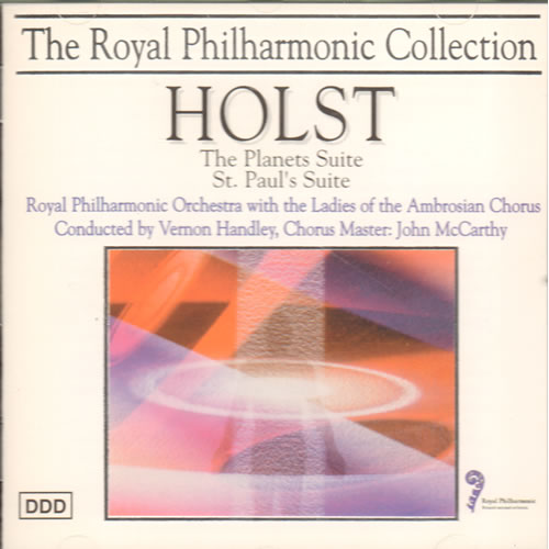 The Royal Philharmonic Orchestra Holst: The Planets Suite and St. Paul's Suite CD album (CDLP) UK RPOCDHO641740
