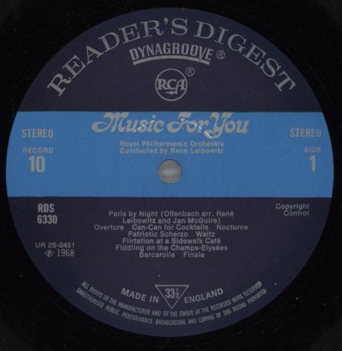 The Royal Philharmonic Orchestra Music For You #10 vinyl LP album (LP record) UK RPOLPMU576477