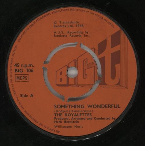 The Royalettes Something Wonderful 7" vinyl single (7 inch record / 45) UK 7HI07SO849913