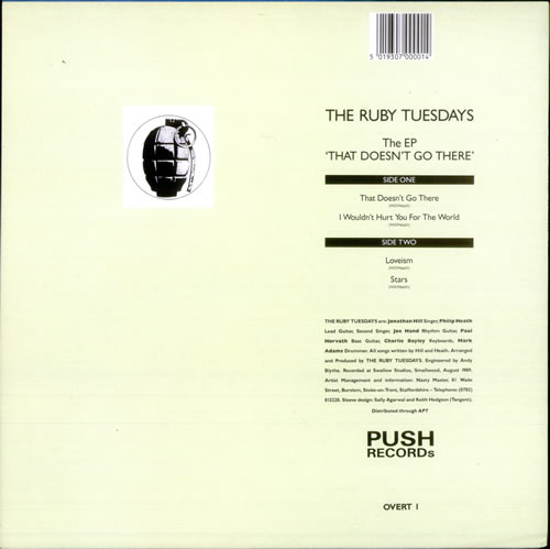 The Ruby Tuesdays That Doesn't Go There EP 12" vinyl single (12 inch record / Maxi-single) UK UYR12TH520126