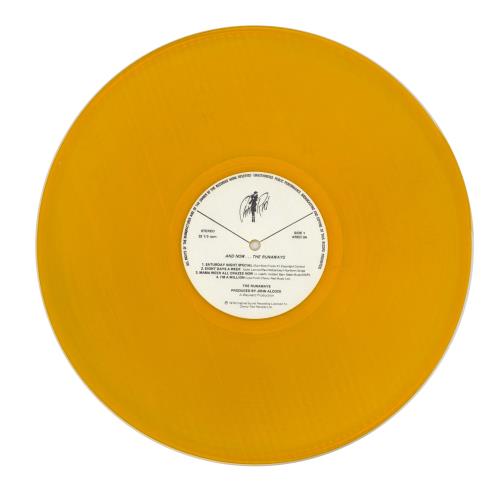 The Runaways And Now... The Runaways - Orange Vinyl + Green Stickered Sleeve vinyl LP album (LP record) UK RWSLPAN849581