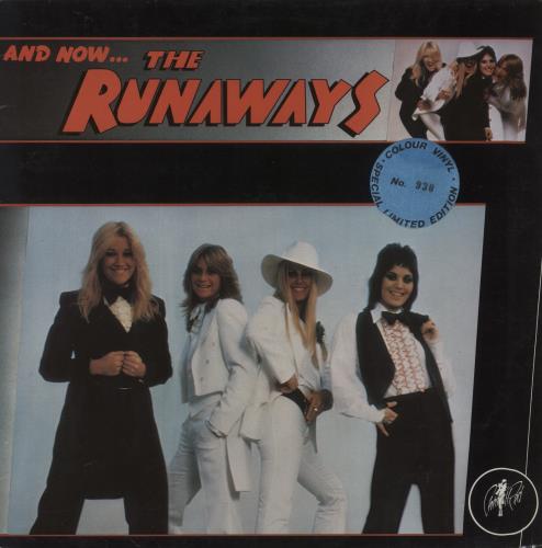 The Runaways And Now...The Runaways - Blue Vinyl + Blue Stickered Sleeve vinyl LP album (LP record) UK RWSLPAN70423