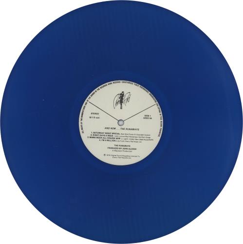 The Runaways And Now...The Runaways - Blue Vinyl + Blue Stickered Sleeve vinyl LP album (LP record) UK RWSLPAN70423