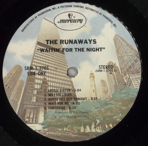 The Runaways Waitin' For The Night vinyl LP album (LP record) UK RWSLPWA880458