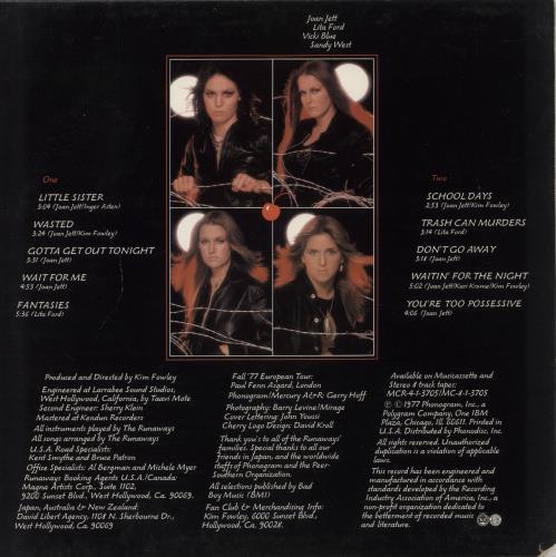 The Runaways Waitin' For The Night vinyl LP album (LP record) UK RWSLPWA880458
