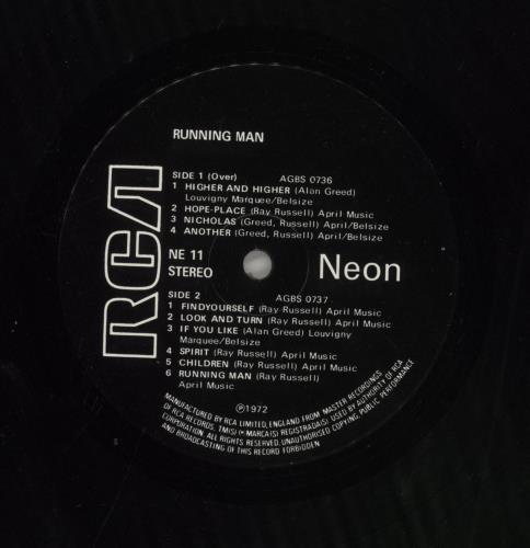 The Running Man The Running Man - 1st vinyl LP album (LP record) UK TRMLPTH857274