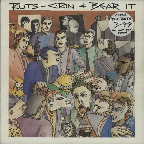 The Ruts Grin & Bear It - Hype Stickered + Insert vinyl LP album (LP record) UK RTSLPGR201493