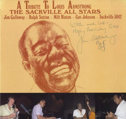 The Sackville All Stars A Tribute To Louis Armstrong - Autographed vinyl LP album (LP record) US U8ELPAT550165