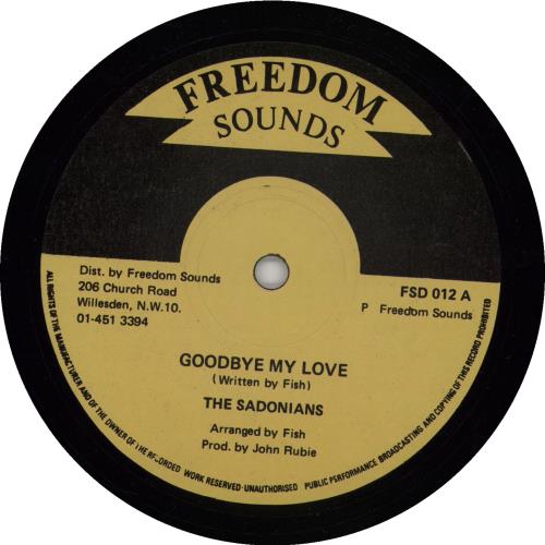The Sadonians Goodbye My Love 12" vinyl single (12 inch record / Maxi-single) UK 1H012GO752768