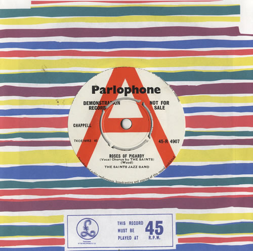 The Saints Jazz Band Roses Of Picardy 7" vinyl single (7 inch record / 45) UK 5JB07RO484127