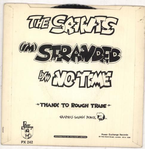 The Saints (I'm) Stranded - Black Injection + Sleeve 7" vinyl single (7 inch record / 45) UK IAS07IM116461
