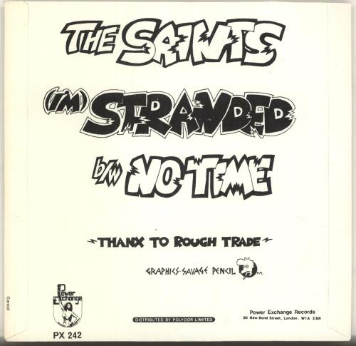 The Saints (I'm) Stranded - Black Injection + Sleeve 7" vinyl single (7 inch record / 45) UK IAS07IM116461