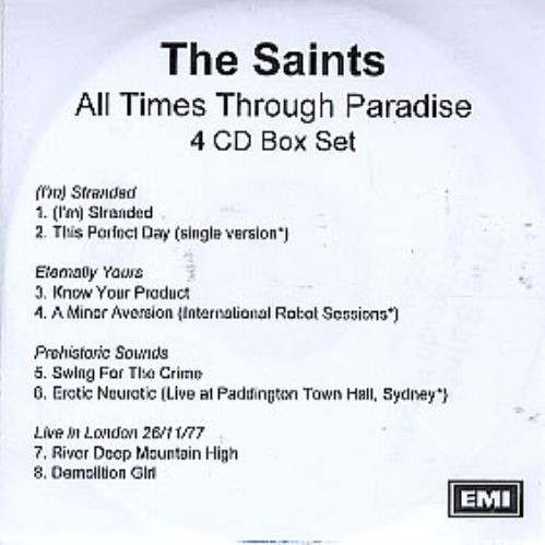 The Saints All Times Through Paradise - Sampler CD-R acetate UK IASCRAL293076