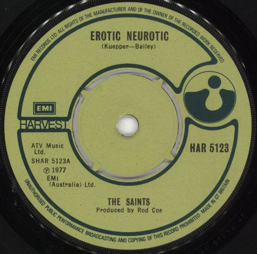 The Saints Erotic Neurotic 7" vinyl single (7 inch record / 45) UK IAS07ER737523