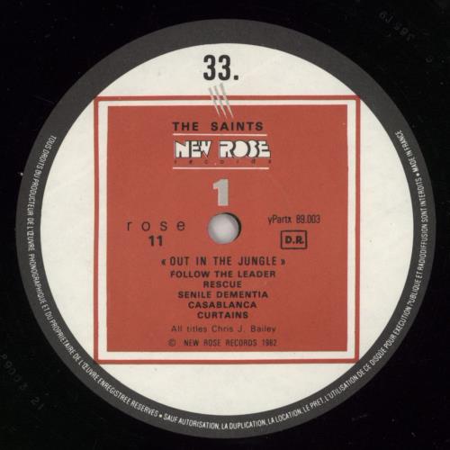 The Saints Out In The Jungle vinyl LP album (LP record) French IASLPOU866593