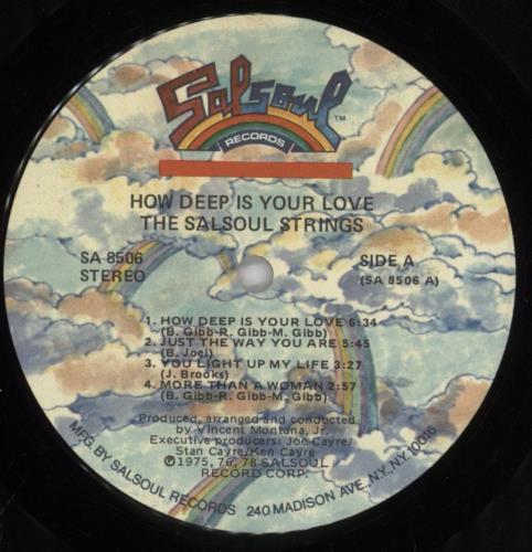 The Salsoul Orchestra How Deep Is Your Love vinyl LP album (LP record) US SSLLPHO834305
