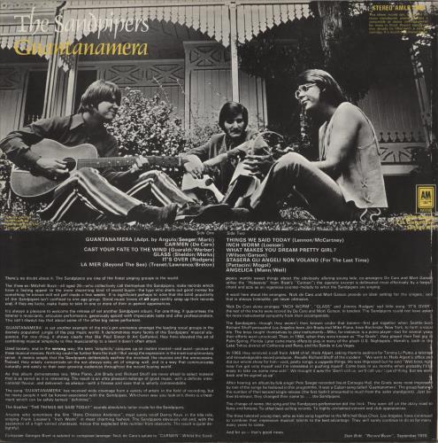 The Sandpipers Guantanamera - Sticker vinyl LP album (LP record) UK SDPLPGU875689