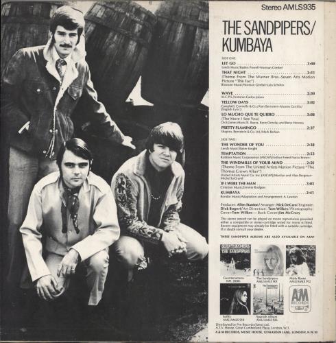 The Sandpipers Kumbaya vinyl LP album (LP record) UK SDPLPKU852849