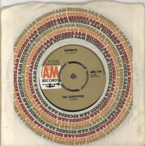 The Sandpipers Kumbaya 7" vinyl single (7 inch record / 45) UK SDP07KU857374