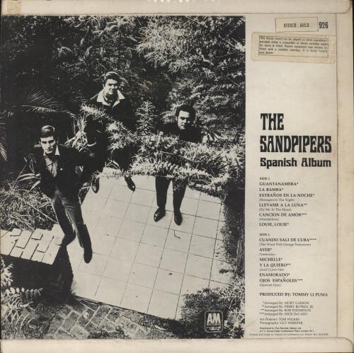 The Sandpipers Spanish Album vinyl LP album (LP record) UK SDPLPSP477285