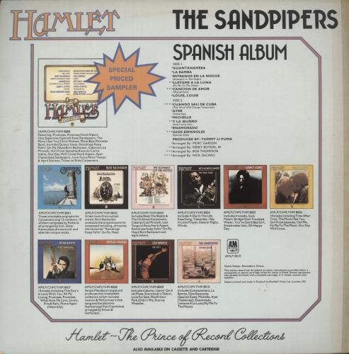 The Sandpipers Spanish Album vinyl LP album (LP record) UK SDPLPSP504197