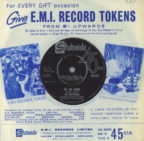 The Sapphires Who Do You Love 7" vinyl single (7 inch record / 45) UK 6KJ07WH826265