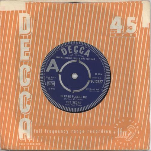 The Score Please Please Me - A Label 7" vinyl single (7 inch record / 45) UK OR007PL730301