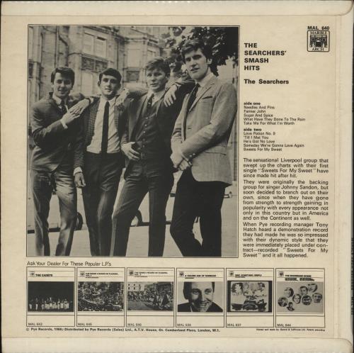 The Searchers Smash Hits vinyl LP album (LP record) UK SRCLPSM232143