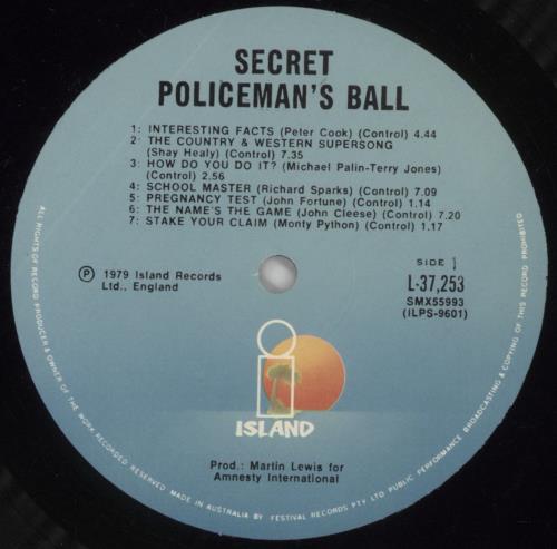 The Secret Policeman's Ball The Secret Policeman's Ball vinyl LP album (LP record) Australian U3OLPTH860285