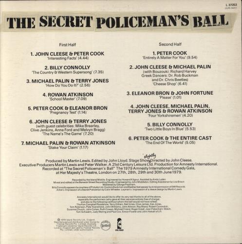 The Secret Policeman's Ball The Secret Policeman's Ball vinyl LP album (LP record) Australian U3OLPTH860285