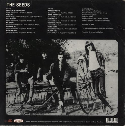 The Seeds The Seeds vinyl LP album (LP record) Italian SDSLPTH875687