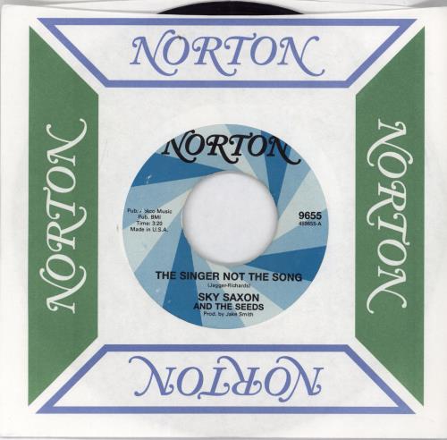 The Seeds The Singer Not The Song 7" vinyl single (7 inch record / 45) US SDS07TH767084