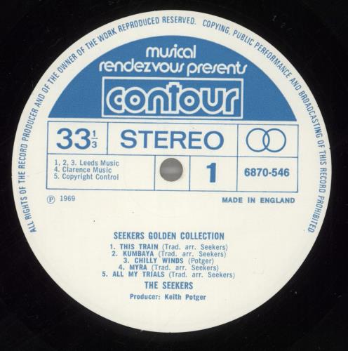 The Seekers Seekers Golden Collection vinyl LP album (LP record) UK SEKLPSE694172