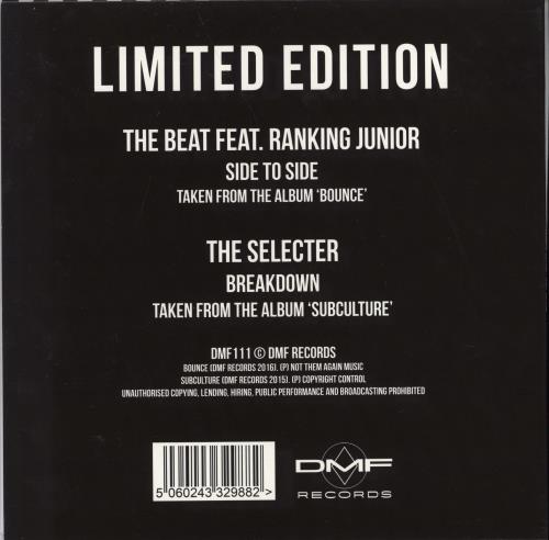 The Selecter Side To Side / Breakdown 7" vinyl single (7 inch record / 45) UK SEL07SI769244