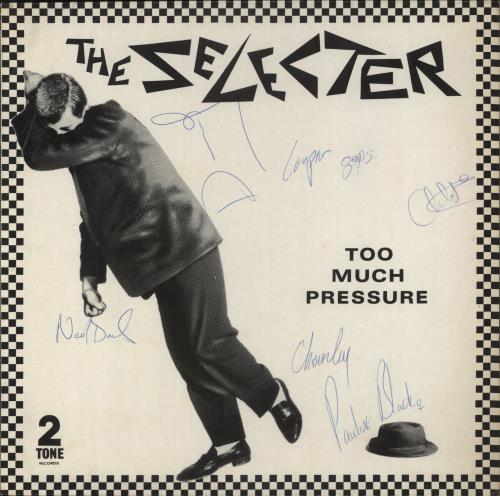 The Selecter Too Much Pressure - Fully Autographed vinyl LP album (LP record) UK SELLPTO723040