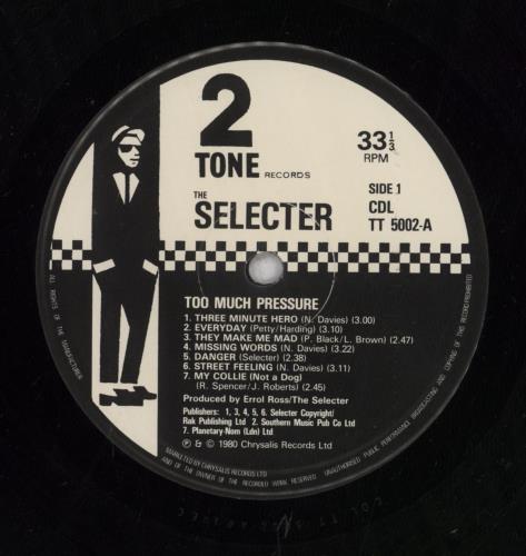 The Selecter Too Much Pressure - Fully Autographed vinyl LP album (LP record) UK SELLPTO723040