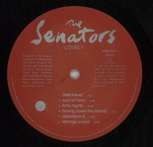 The Senators Lovely vinyl LP album (LP record) UK NTRLPLO869556
