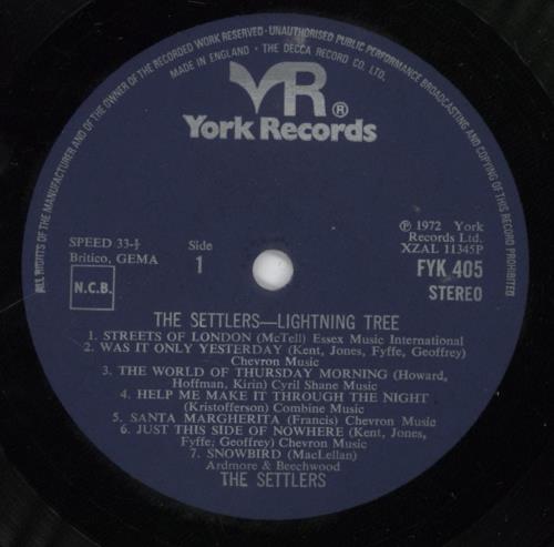 The Settlers Lightning Tree vinyl LP album (LP record) UK ER2LPLI748525