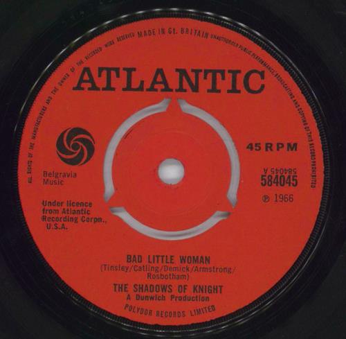 The Shadows Of Knight Bad Little Woman 7" vinyl single (7 inch record / 45) UK SOK07BA817265
