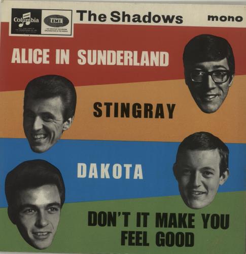 The Shadows Alice In Sunderland EP 7" vinyl single (7 inch record / 45) UK SHD07AL681245
