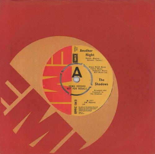 The Shadows Another Night 7" vinyl single (7 inch record / 45) UK SHD07AN828169